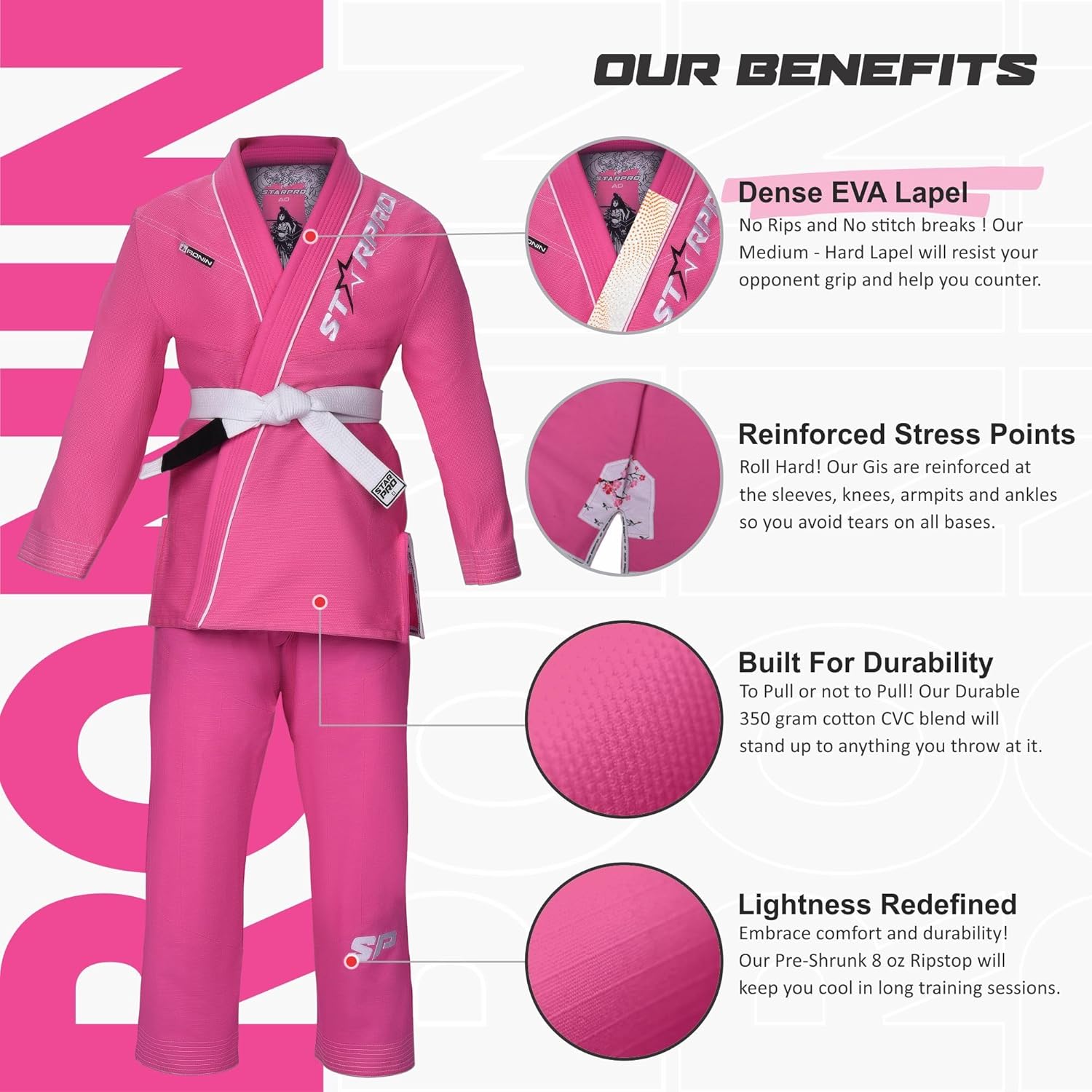 Starpro Brazilian Jiu Jitsu Gi – Lightweight Preshrunk BJJ Gi for Men & Women