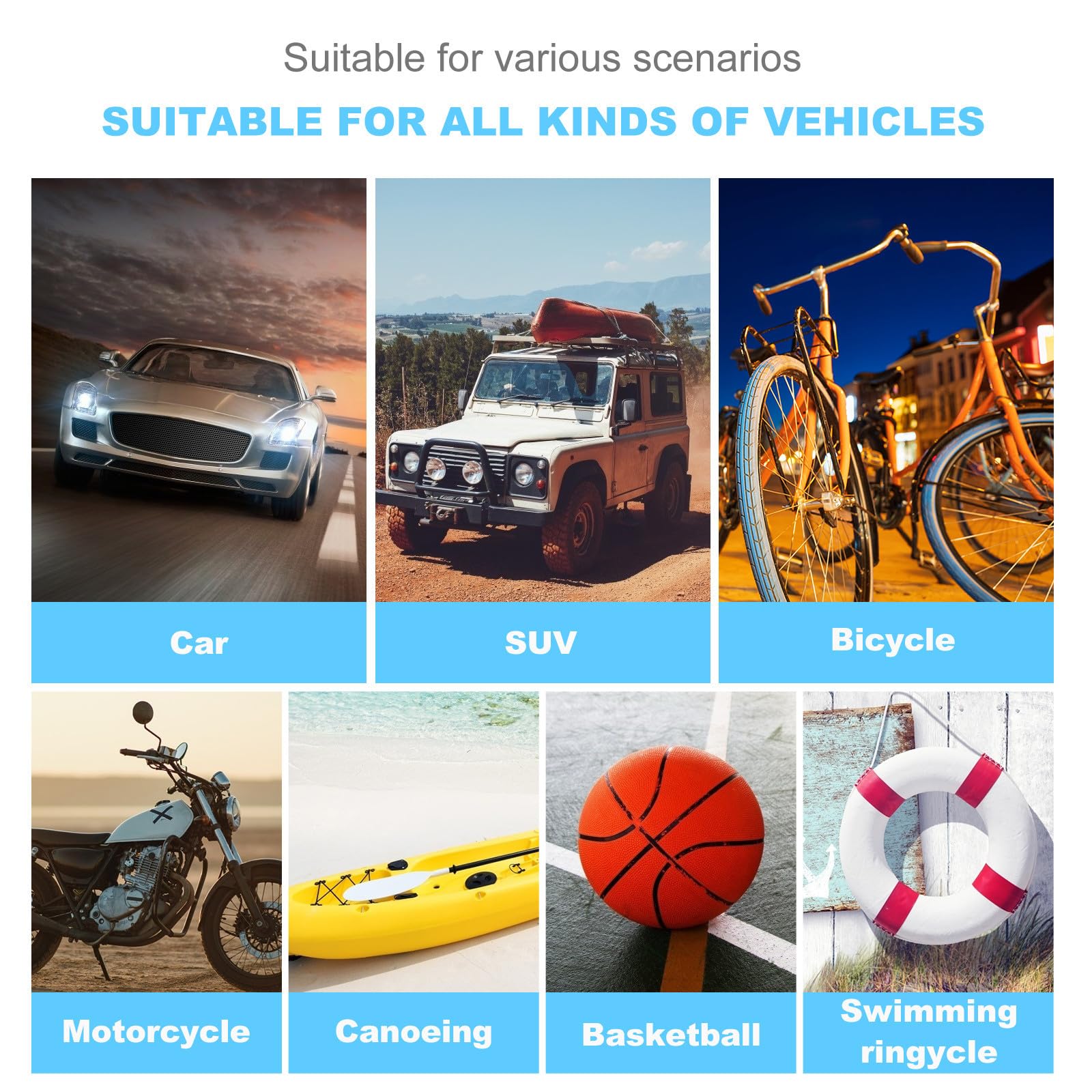 MAGICLULU Inflador Portátil Compresor de Aire de 12.6v para Neumáticos de Coche Fácil de Usar y Rápido, Material Metálico y Plástico, Adecuado para Auto Diseño Clásico y Caja
