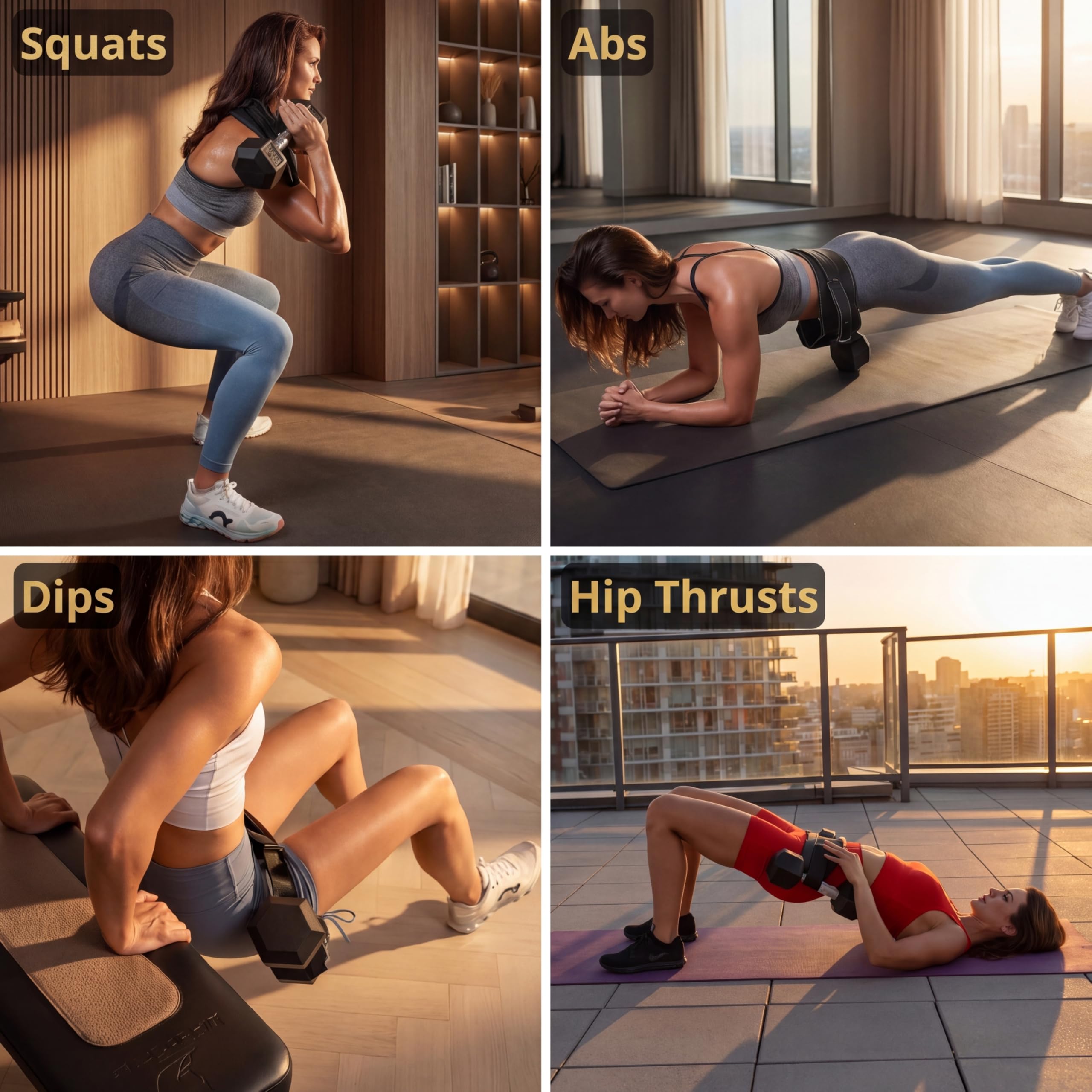 Hip Thrust Belt for Dumbbells - Build Glutes! -5