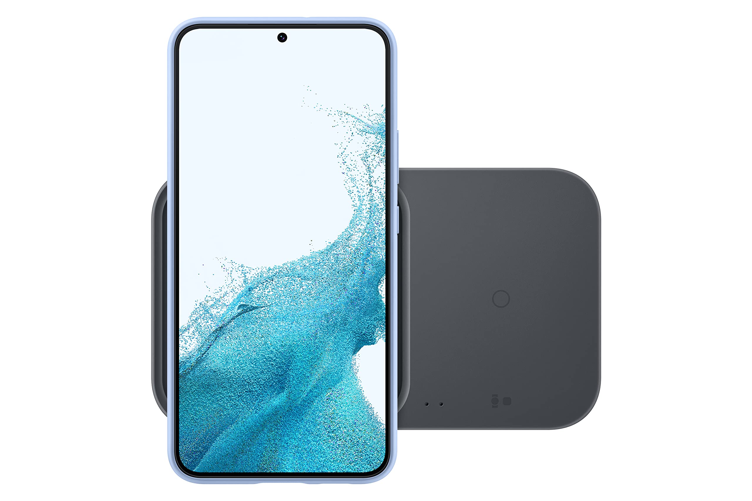 Samsung Wireless Charger Duo 15W Fast Charging 2.0 con Caricabatterie 25W, Grigio scuro