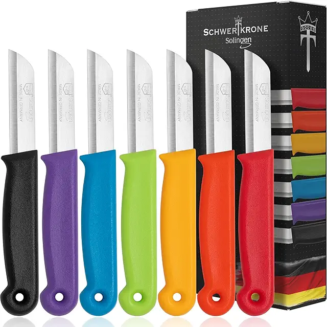 Schwertkrone Paring Knife Set - 7 Piece, Aardappel Schilmes, German Stainless Steel