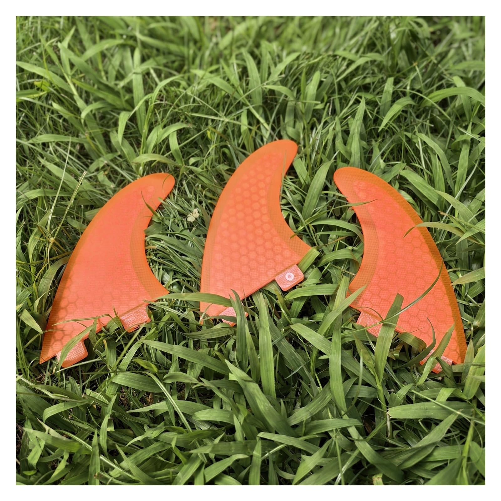 G3/G5/G7 Surfboard Fin 3-fins Wakeboard Windsurf Fins Weakness Honeycomb Fibreglass Quillas Surf(Orange,G7)