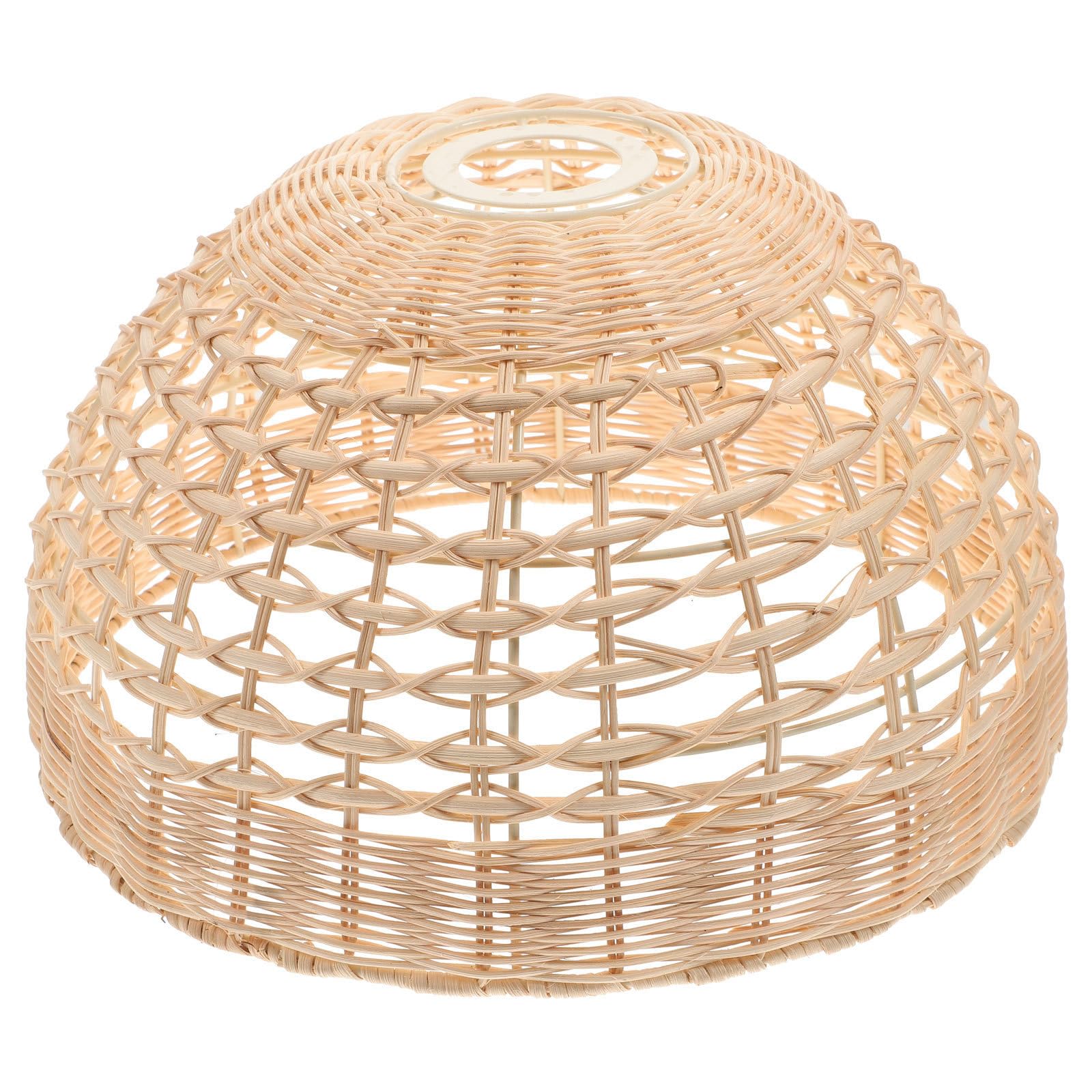 Paralume per Lampada in Rattan Moderno Intrecciato, Morbido Diffusore di Luce e Protezione Lampade, per Decorazioni Natalizie e Arredamento Casa