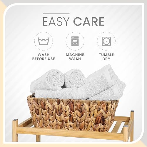 Miniatura 7 de Martex Juego de toallas de lujo de 6 piezas, 2 toallas de baño, 2 toallas de mano y 2 toallas faciales, 100% algodón hilado en anillo de 600 GSM,