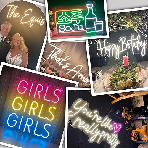Miniatura 3 de Custom Neon Signs for Wall Decor, Neon Sign Customizable, Personalized LED Light Up Sign Customized Neon Name Signs for Wedding Reception Birthday