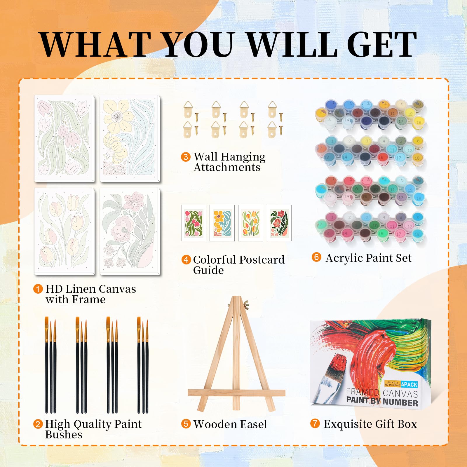 Paint by Numbers Kit - Floral Art for Adults -6