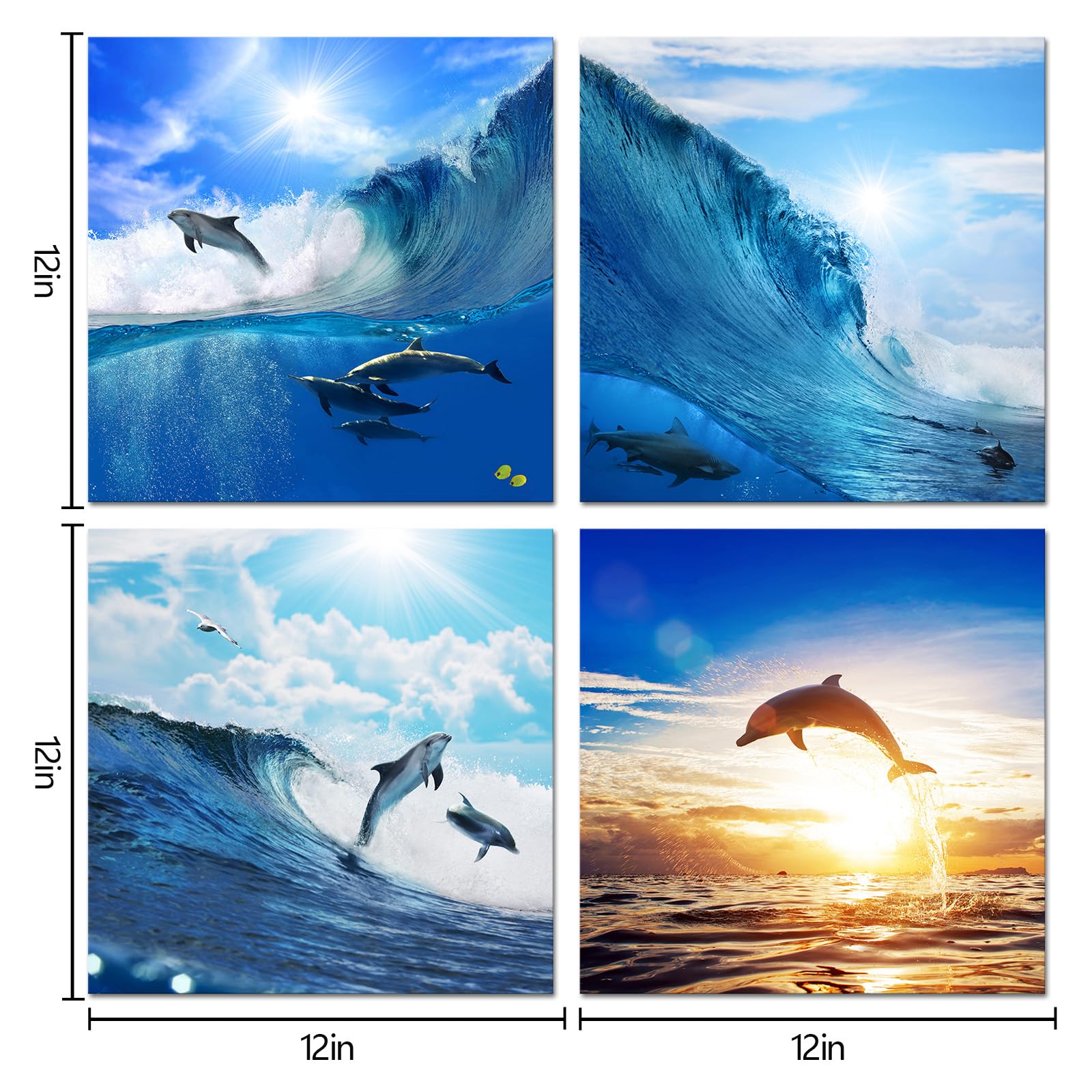 Amazon.co.jp: vvovv壁装飾 – The Dolphins Jumped Out of the Sea
