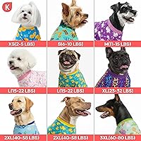 Vista 6 de Kyeese Pijama para perro, de flamenco, suave, abrigo, mameluco para perro, traje posquirúrgico, disfraz, ropa para gato, talla mediana