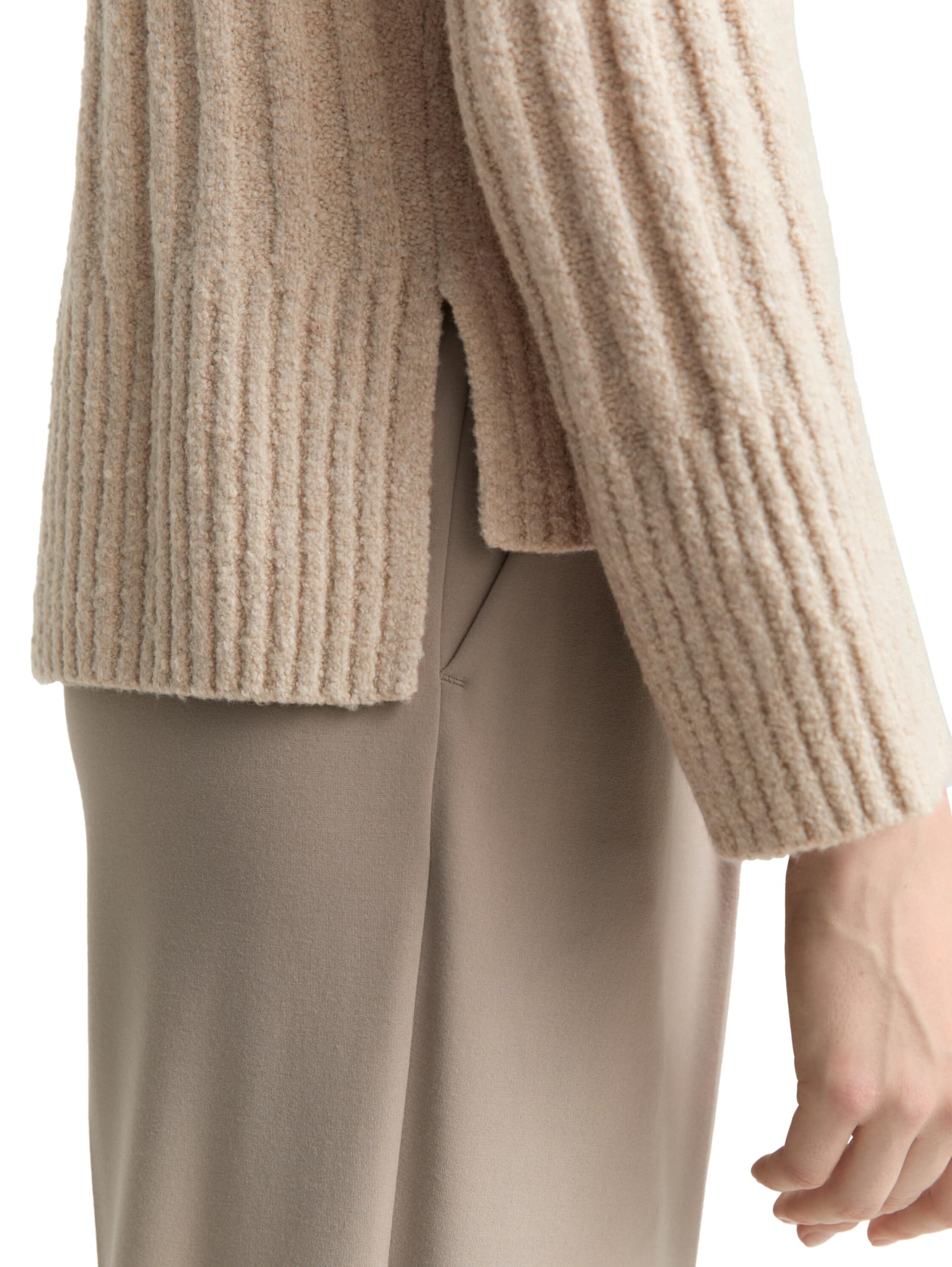 Tom Tailor Damen 1049133 Bouclé Strickpullover mit Wollanteil (1er Pack)