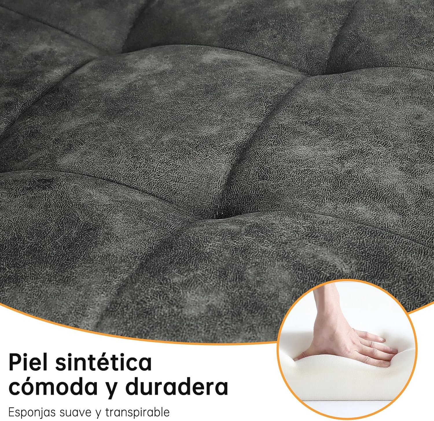 LEWE Juego de 6 Sillas de Comedor, Sillas de Comedor Tapizadas, Silla Tapizada de Tejido Técnico, Silla de Cocina, Silla de Salón, Silla de Diseño con Respaldo Patas de Metal