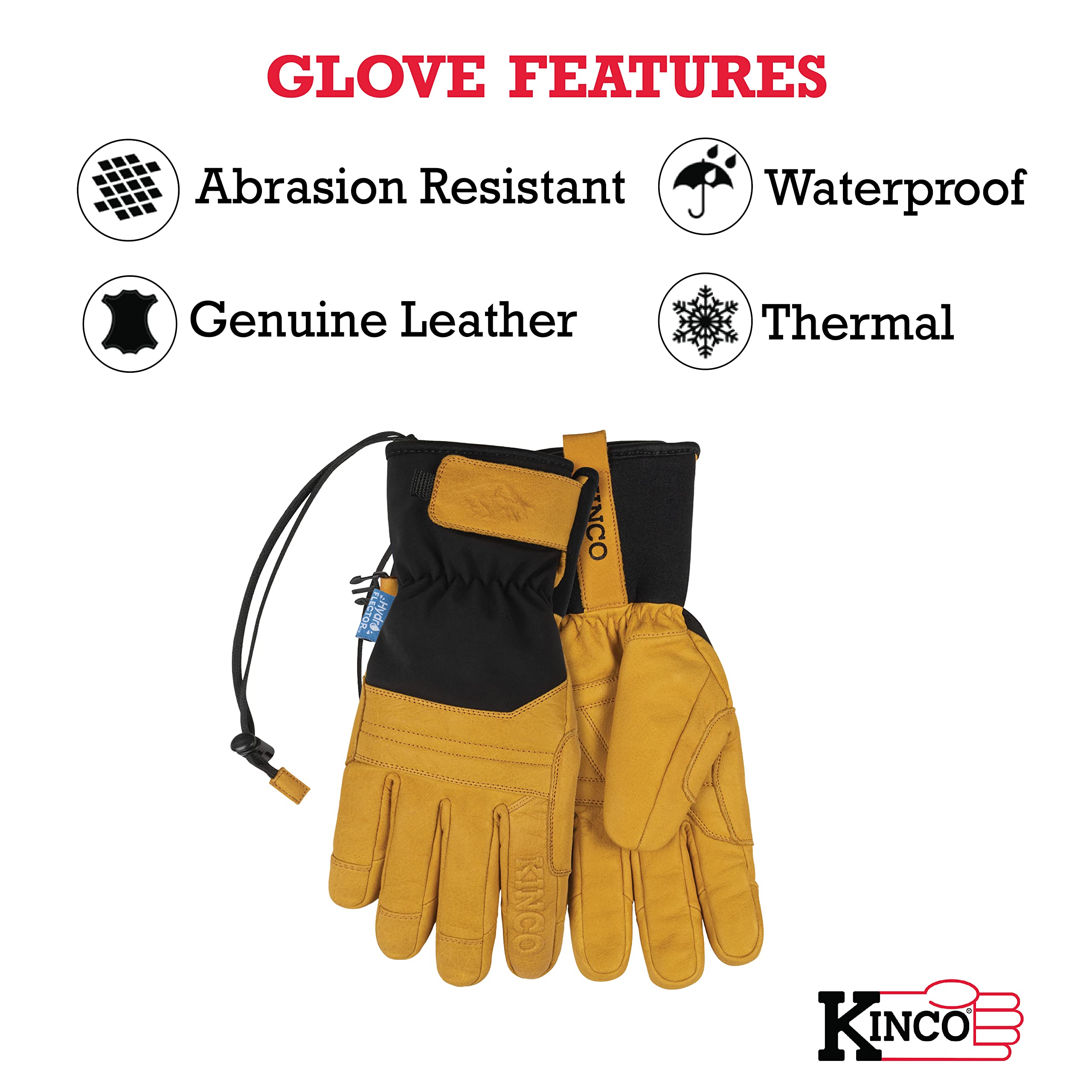 Kinco Premium Ski Gloves, golden, Large (Pack of 1) : Amazon.in