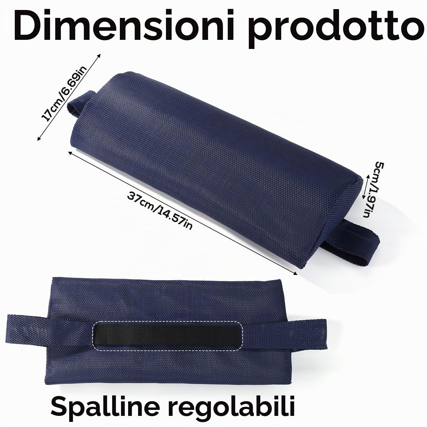 Lyreh Cuscino per Testa Chaise Longue Esterno, Impermeabile e Traspirante Cuscino Testa Chaise Longue con Cinghia Regolabile per Reclinabili Sedie Spiaggia Sedie a Gravità Zero