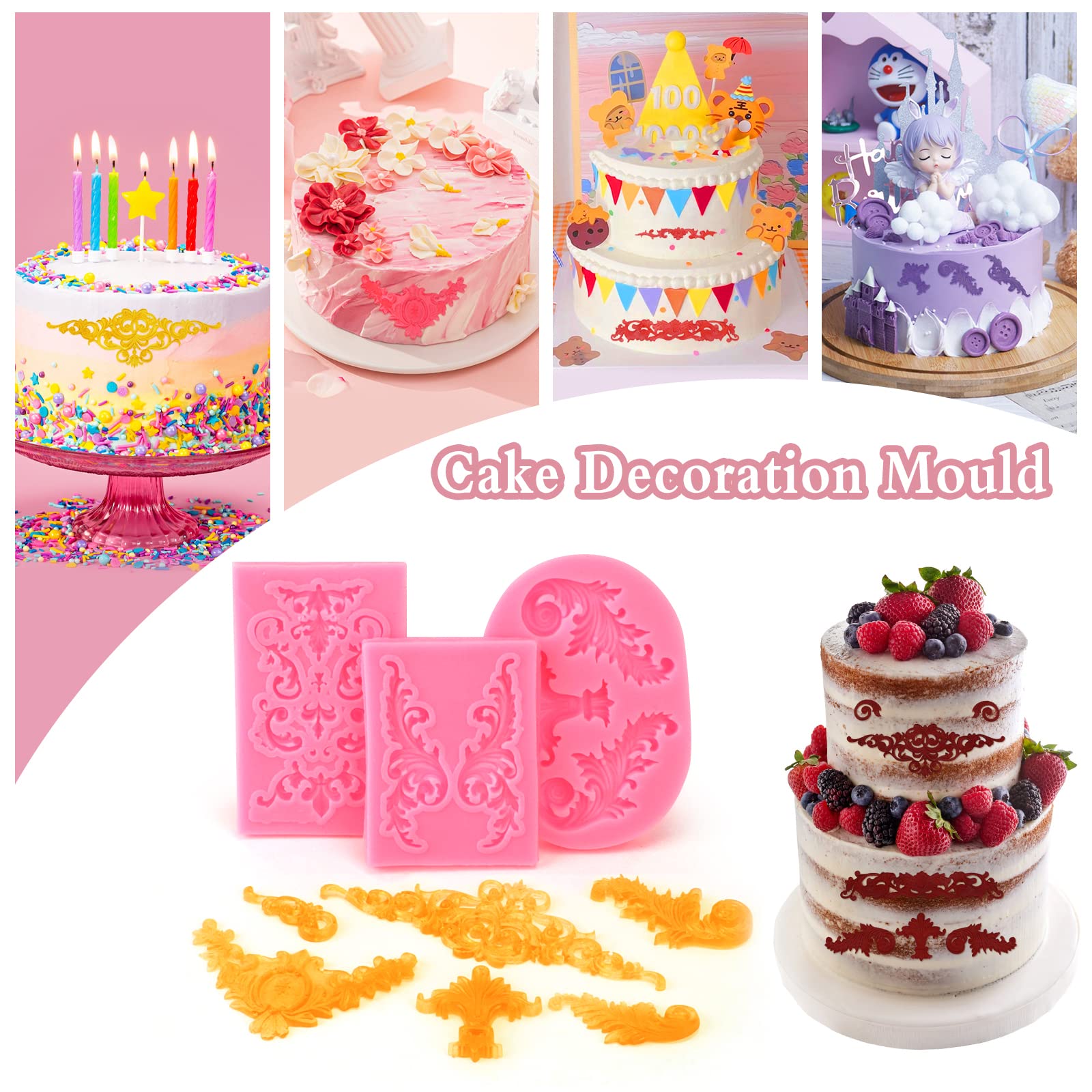 ROYJJ Stampo in silicone per realizzare caramelle, sapone, cupcake