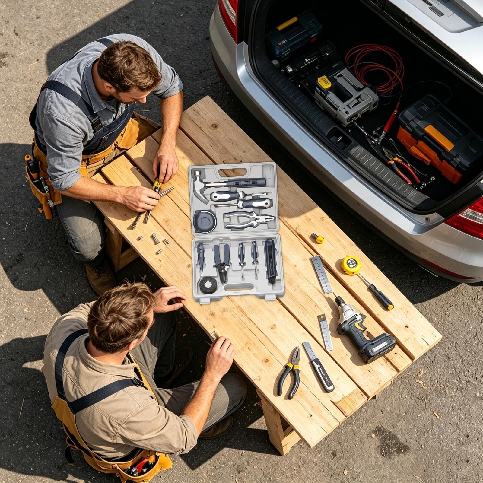 Kit Attrezzi Domestici 11 Pezzi Hardware Portatile Multifunzione | Kit Attrezzi Da Viaggio Per Riparazioni Urgenti Casa Appartamento Ufficio Auto Miglioramento