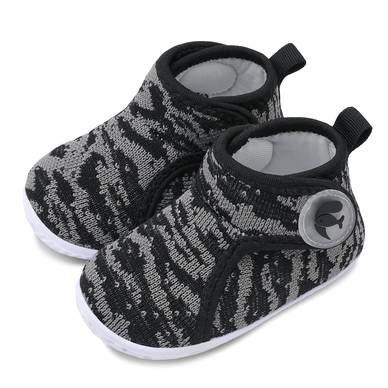 FEETCITY Lightweight Baby Sock Shoes Baby Walking Shoes Boys Girls Infant High-Top Shoe 12-18 Months