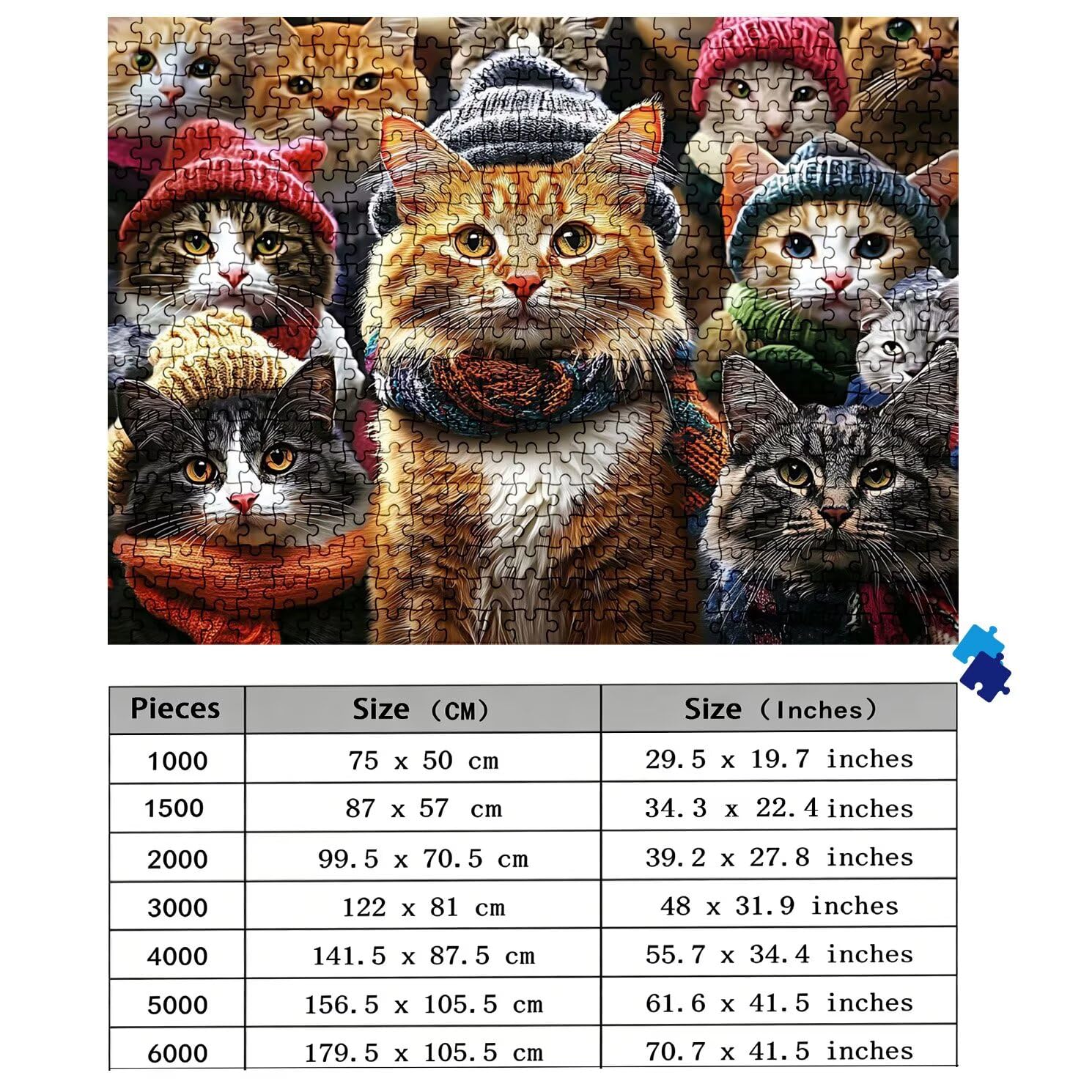 Puzzle 1500 Teile, Holzpuzzle Erwachsene Katze Tier Impossible Klassische Jigsaw Puzzles 87 x 57 cm, Familien Spiel, Puzzle Stressabbau Denkspiel, Puzzle-Liebhaber w0-560