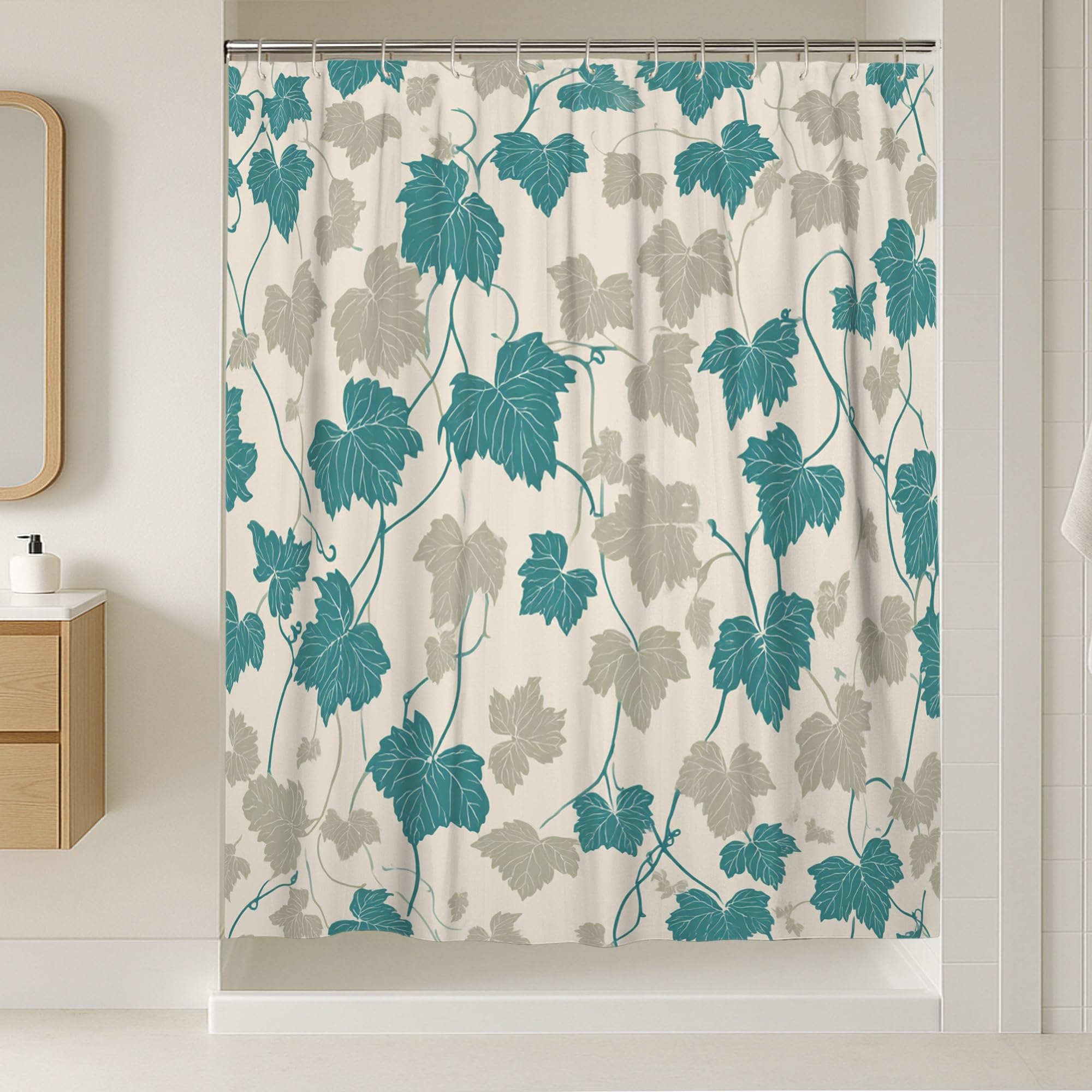 Rideau de douche extra long anti-éclaboussures en tissu imperméable grand format 183 x 243 cm