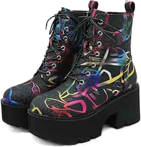靴 Y2K gimmick long boots emo gal Amazon.com | Gothniero Black Platform Boots Over Knee Thigh