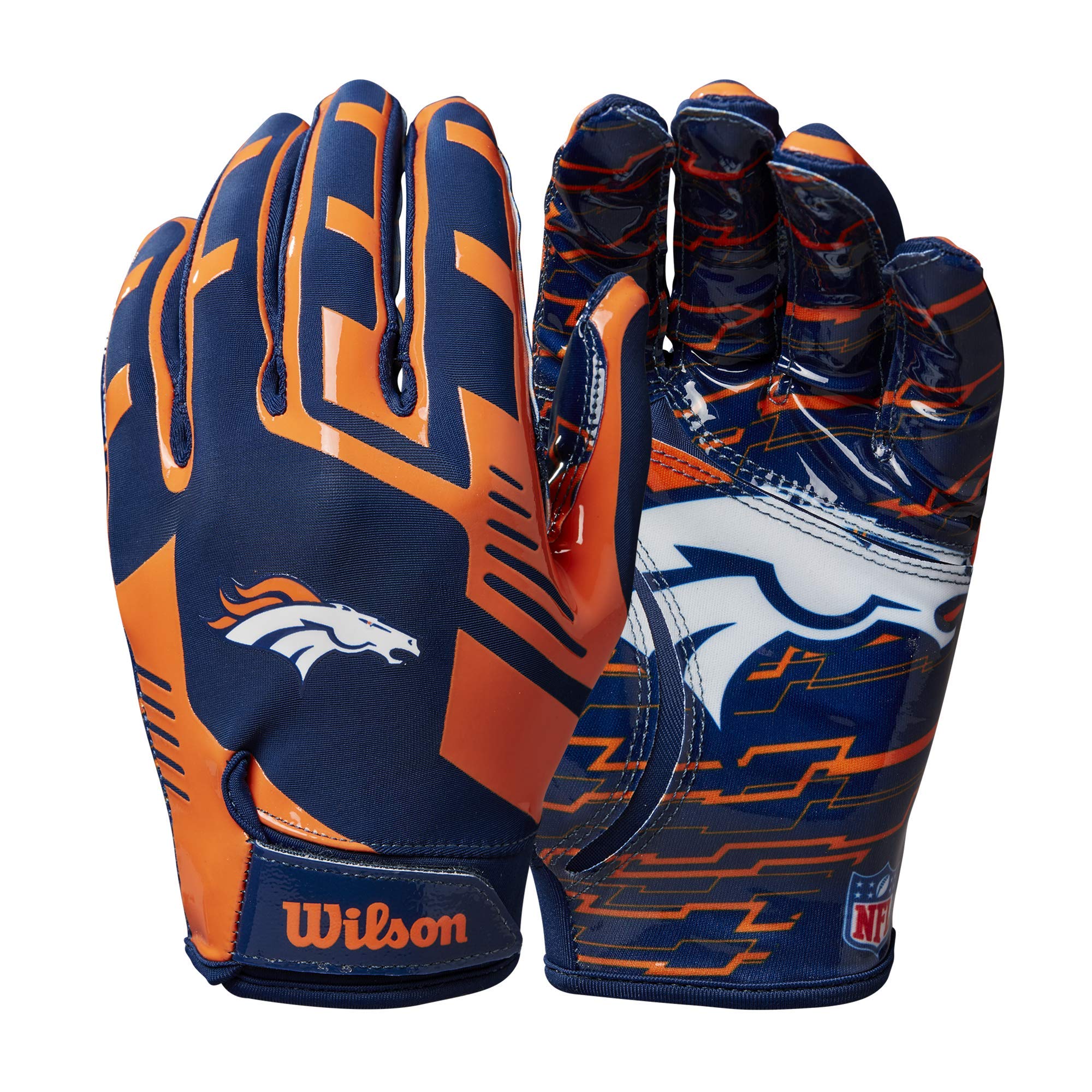 Wilson NFL Stretch Fit Football Gloves – Youth and Adult Sizes