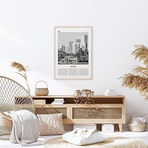 Miniatura 3 de Wall Art Print Miami Print Black and White Ocean, Miami Wall Art, Miami Poster, Miami Photo, Miami Wall Decor, Miami Beach, Florida, USA, United