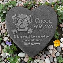 Bulldog Memorial Gifts, Bulldog Stone, Bulldog Memorial Stone, Bulldog Loss, Bulldog Keepsake Memorial, in Loving Memory Bulldog