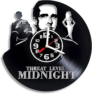 Threat Level Midnight vinyl wall clock, Threat Level Midnight Arts gift for any occasion, Christmas, Birthday, Holiday, Housewarming Present