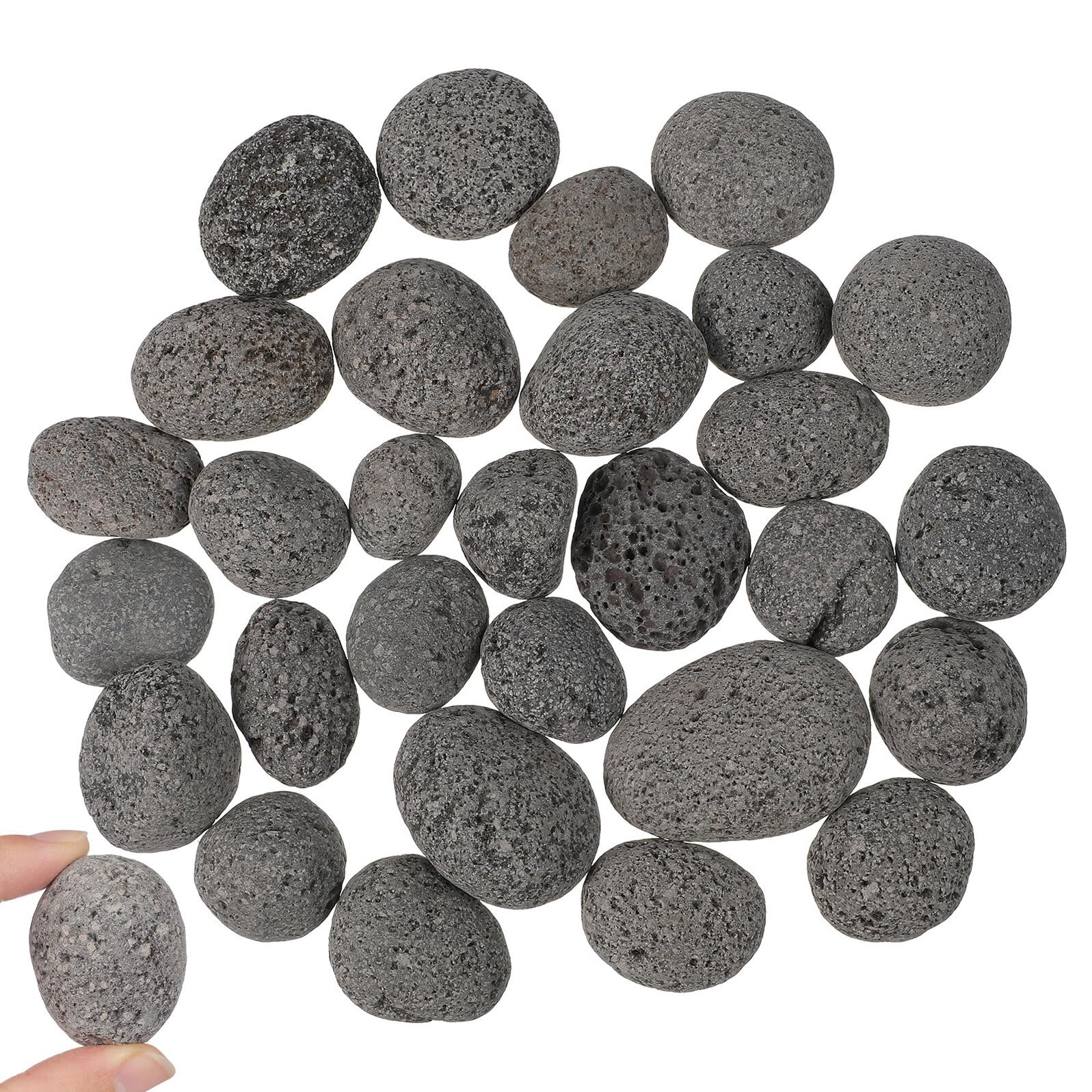 Generisch Saunastein Satz 1 Kg Natürliche Schwarze Steine für Sauna Heizung mit Universeller Kompatibilität und Einfache Handhabung für Dampfbäder und Wellnessbereiche