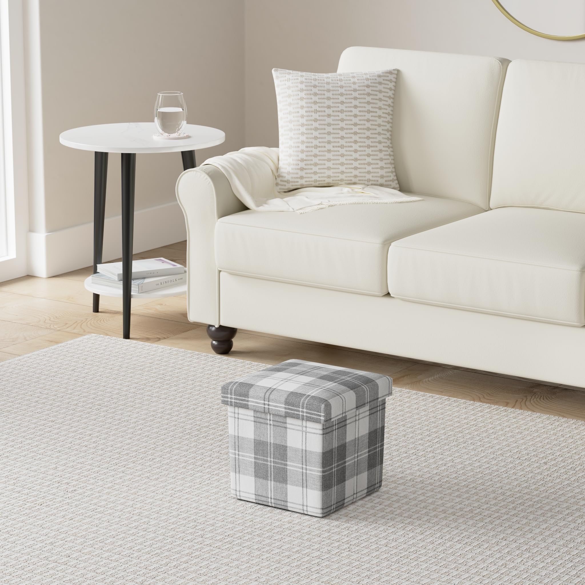 Folding Storage Box Ottoman Pouffe Seat Foot Stool Home Chair Foot Stool Bench | UK - View #12