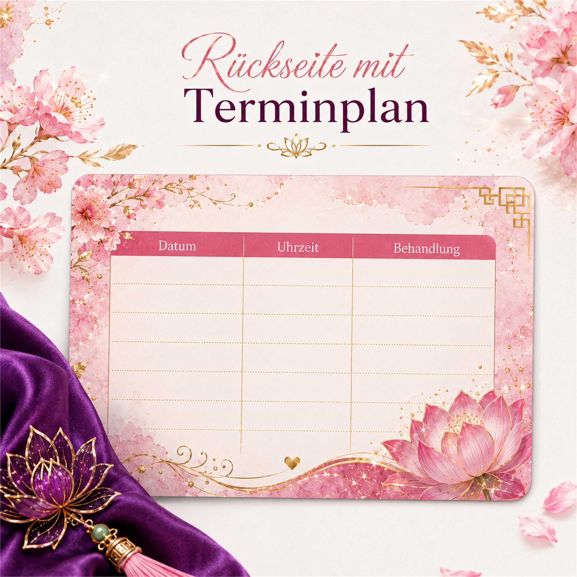Nagelstudio Terminkarten mit Wunschtext, 500 Stück, 85 x 55 mm, Kundenkarten