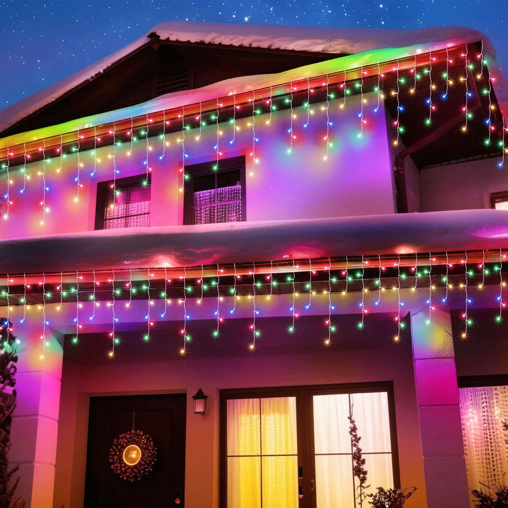 BrizLabs Luces Navidad Exterior con Enchufe, 35M 1000 LED 8 Modos Guirnalda Luces Interior, IP44 Impermeable Exterior Navidad para Jardín, Balcón, Fiesta, Aleros, Barandillas, Multicolor
