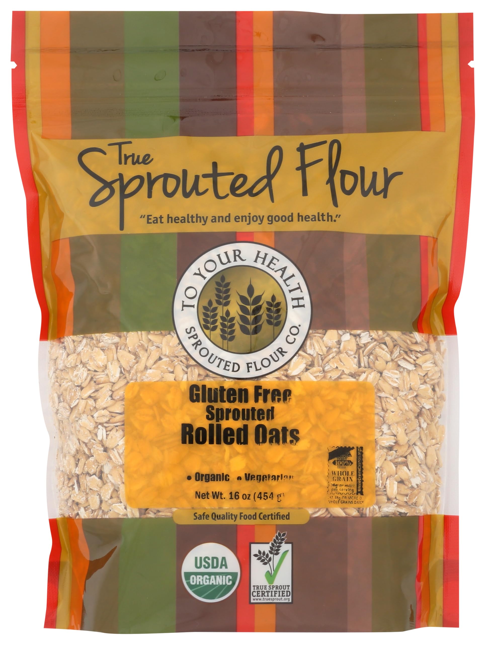 TO YOUR HEALTH SPROUTED FLOUR Organic Sprouted Rolled Oats, 16 OZ