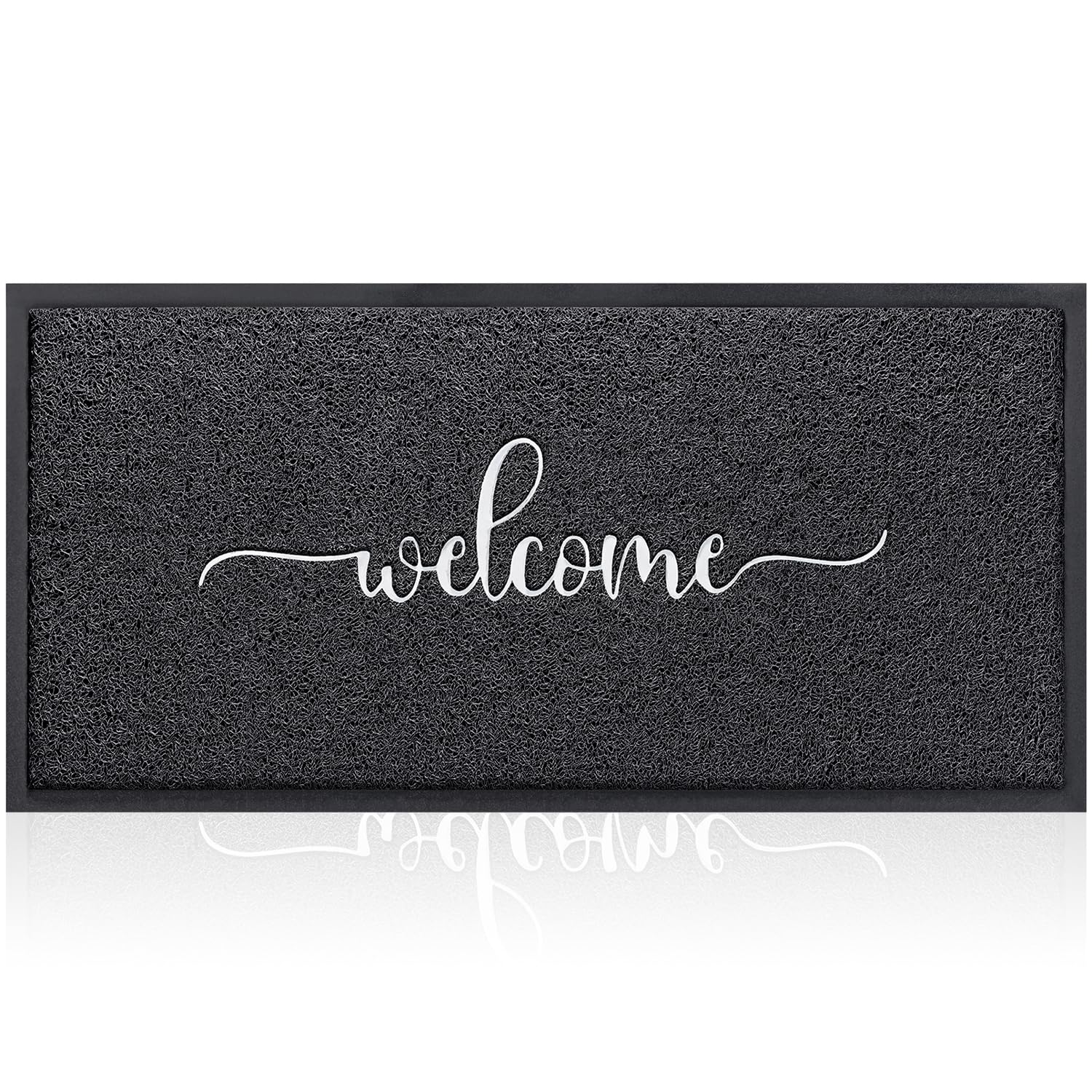 AAZZKANG Large Welcome Mat 48"x18" Non Slip Outdoor Door Mat Ultra Absorb Mud Easy to Clean Indoor Doormat for Front Door,Entrance,High Traffic Areas