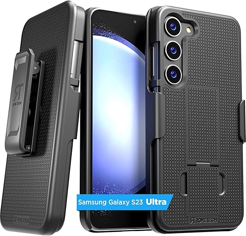 Rome Tech Funda con clip para cinturón para Samsung Galaxy S23 Ultra de 68 pulgadas no para S23 Funda delgada y resistente con soporte compatible