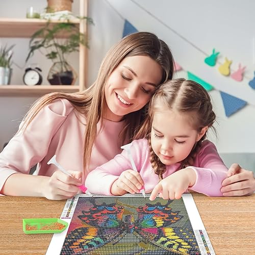 Miniatura 3 de MOGTAA Kits de pintura de diamantes 5D para adultos, kits de pintura de diamantes de mariposa colorida para principiantes, kits de puntos de