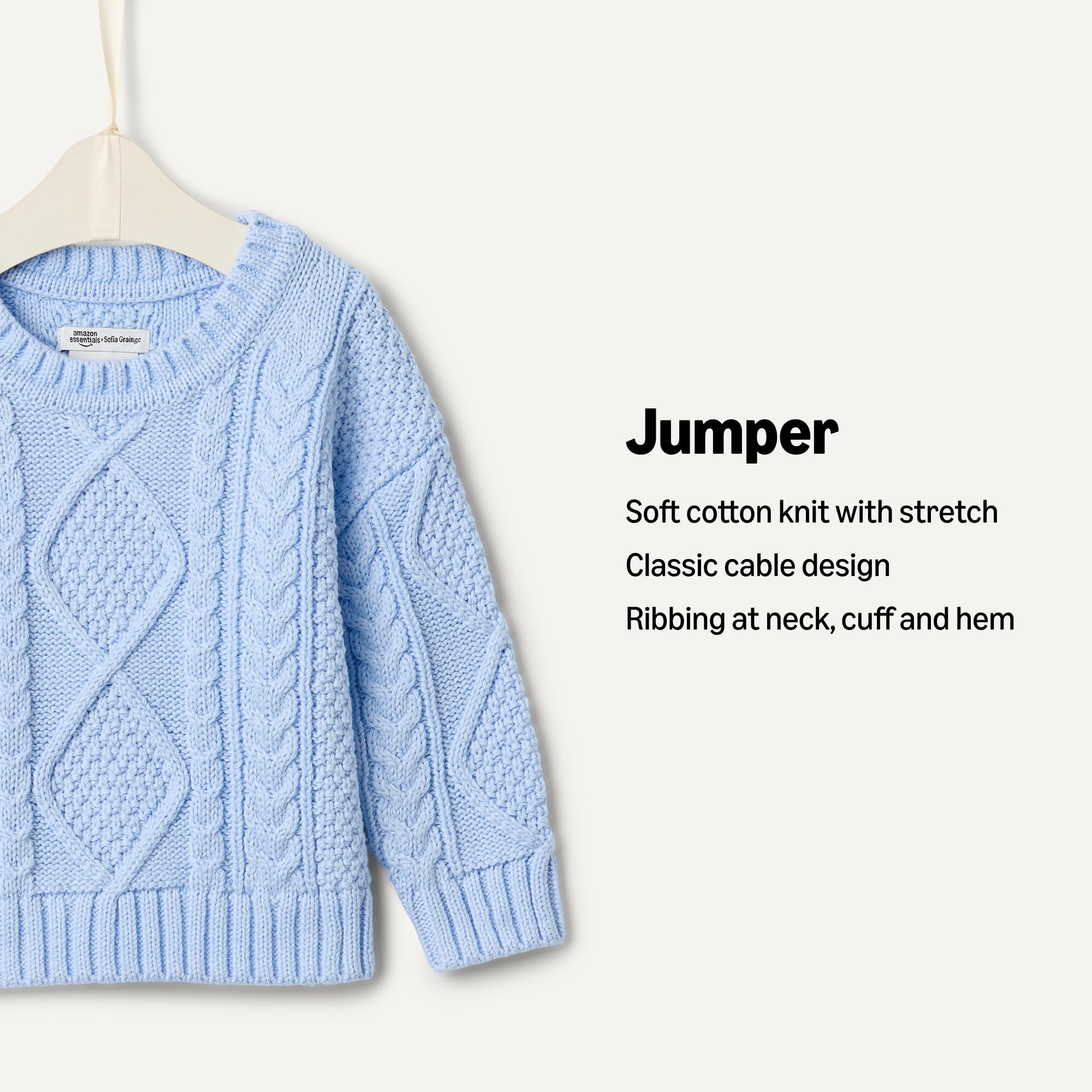 Amazon Essentials x Sofia Grainge Baby Jungen Pullover Mit Rundhalsausschnitt
