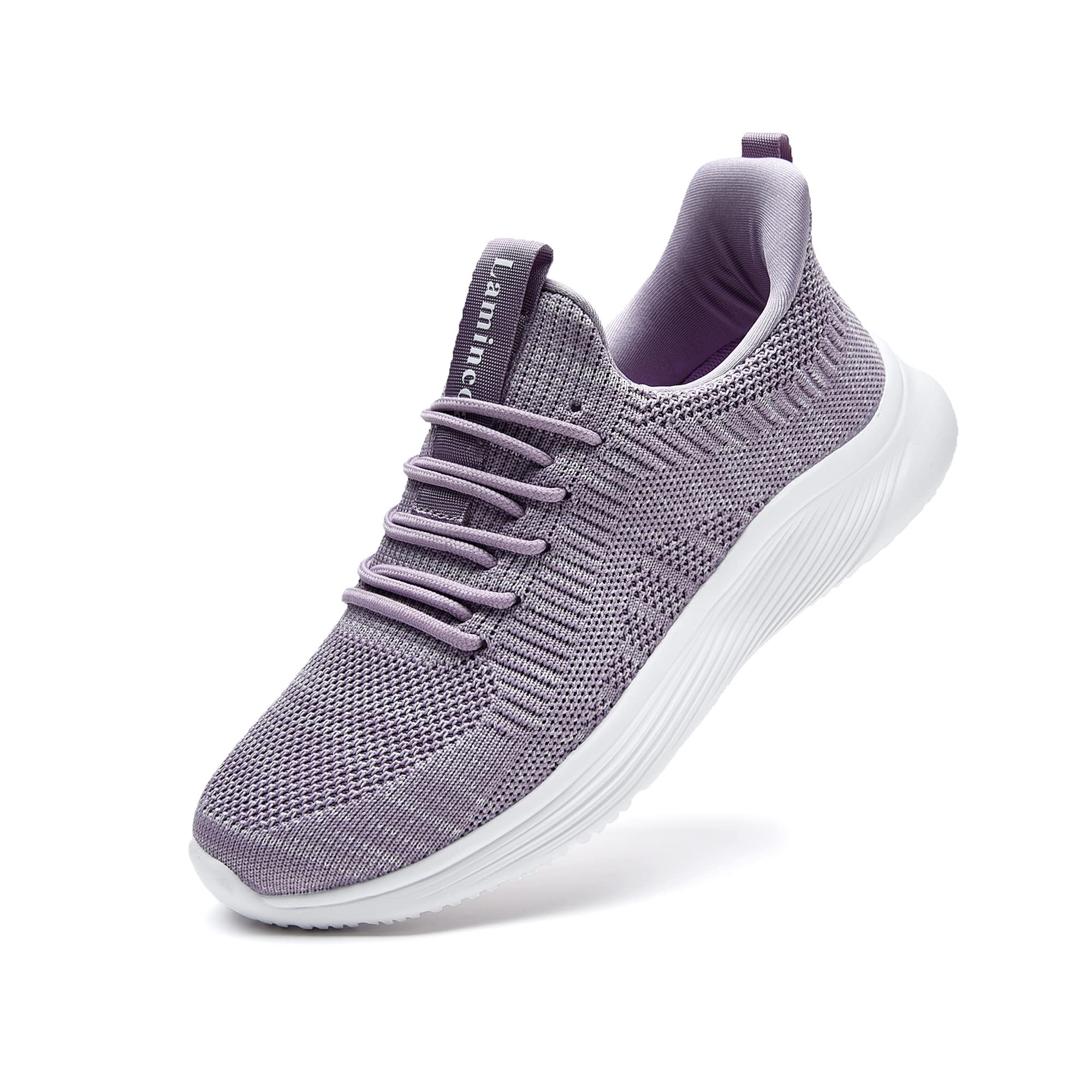 Lamincoa Women's Walking Tennis Shoes Memory Foam Lightweight Mesh Running Sneakers Indoor Outdoor Sport Training-Thicken Purple Size 9