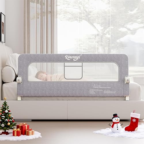 Bed Rail for Toddlers, 59 Inch Swing Down Toddler Bed