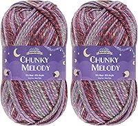 Vista 41 de JubileeYarn Chunky Melody - Hilo para tejer 100g/madeja, mezcla de lana gruesa, color maíz naranja - 2 madejas