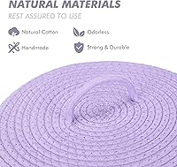 Vista 28 de Sea Team Round Cotton Rope Storage Basket with Lid, Lidded Woven Storage Bin, Nursery Storage Container, Diaper Caddy, Baby Shower Basket, Box, Cream