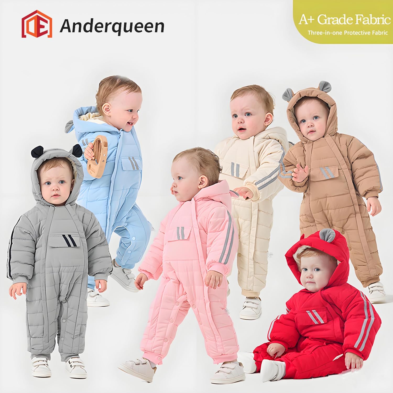 Baby/Infant Snowsuit Toddler for Kids Girls Boys Newborn Baby Jumpsuit Down Cotton Winter Clothes Zipper Coat
