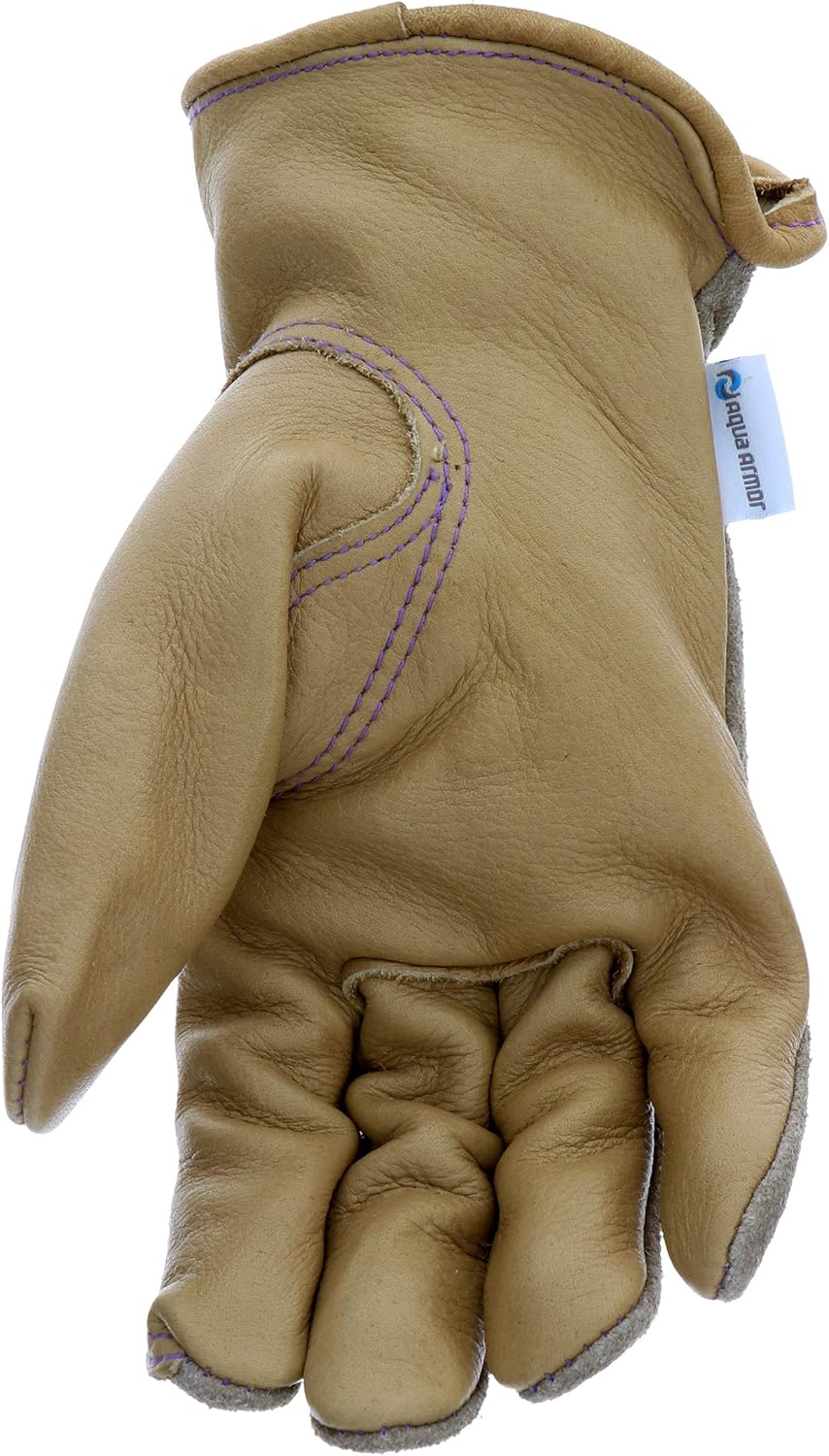 Miracle-Gro MG86006 Aqua Armor Cow Grain Palm Gloves