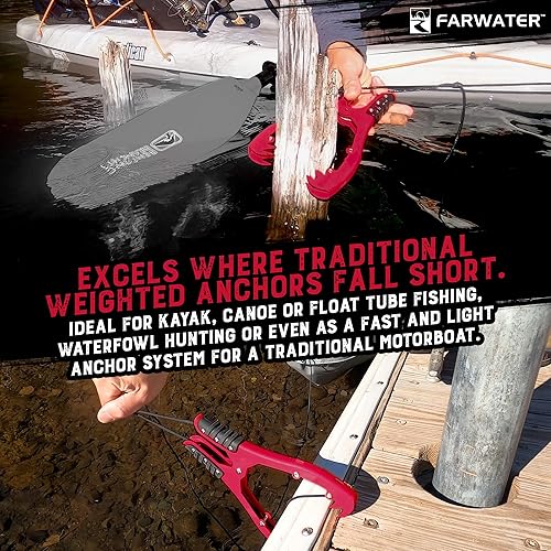 Miniatura 3 de Empuñadura de anclaje para canoa barco, tubo de flotador y accesorios de pesca en kayak, equipo de kayak Anclaje de abrazadera de cepillo con