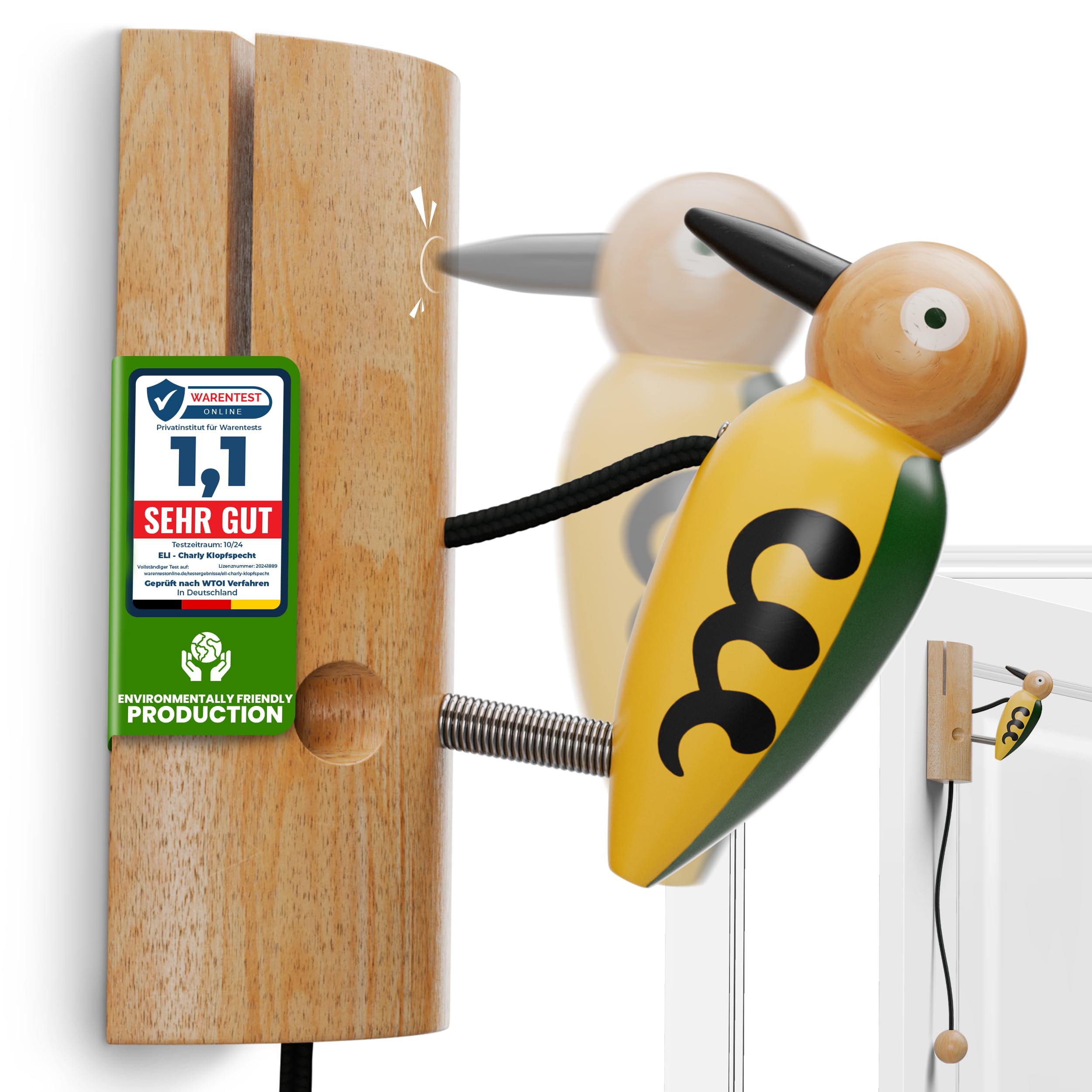 Eli Wooden Carpenter for Kids - Tree House Doorbell - Toy House