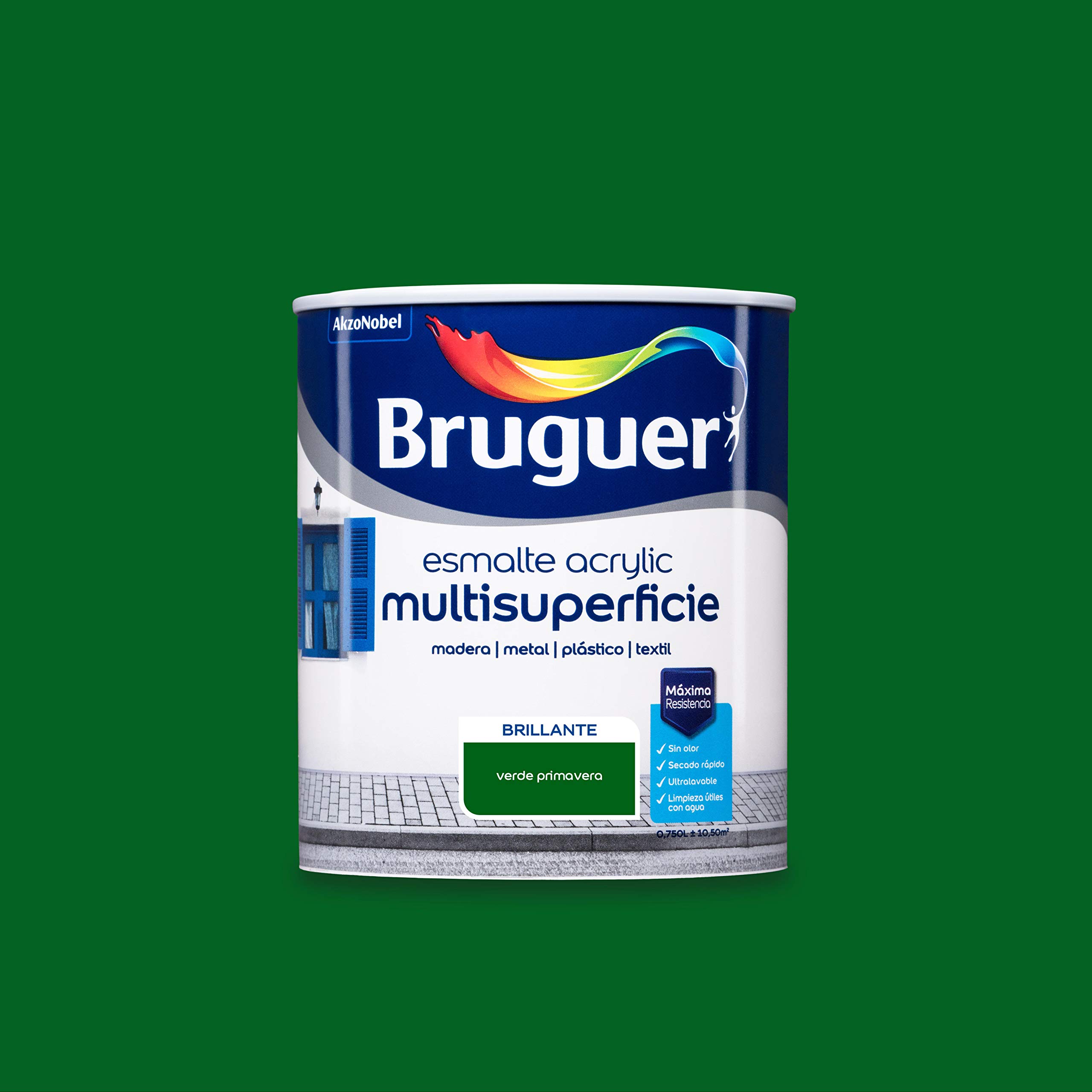 Bruguer Acrylic Multisuperficie Esmalte al agua Satinado - Pintura 750 mL, Blanco Permanente — view 73
