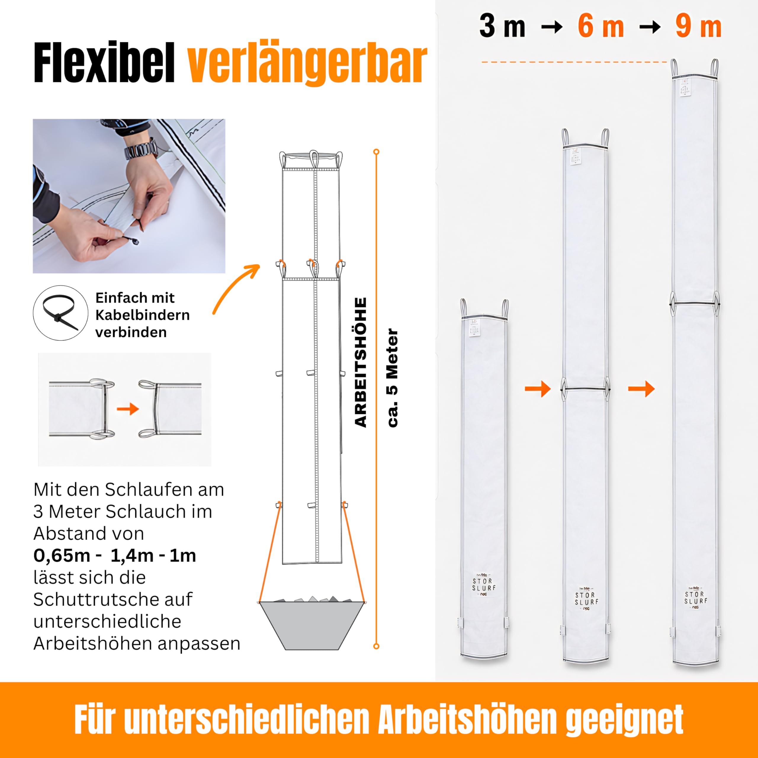 Schuttschlauch Einweg - Tubo de disparo (6 m)