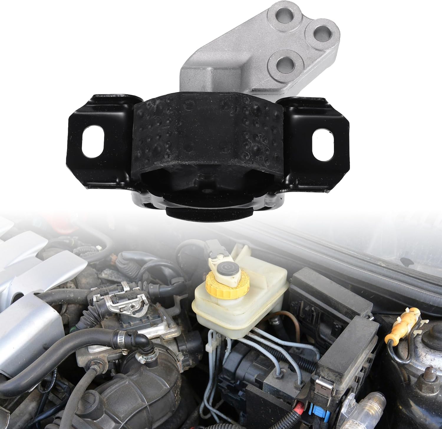 X AUTOHAUX No.1322200048 Motor Mount Passenger Right Side for Smart Fortwo 1.0L L3 2008-2015 Metal Rubber Black