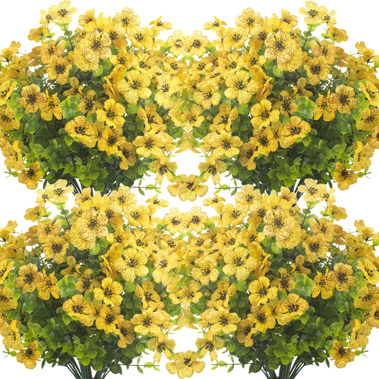 Grunyia 10 Bundles Artificial Flowers Outdoor