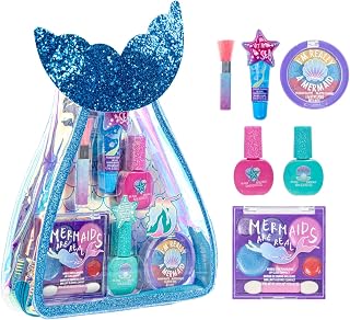Townley Girl Makeup Set Kids with Mermaid Bag