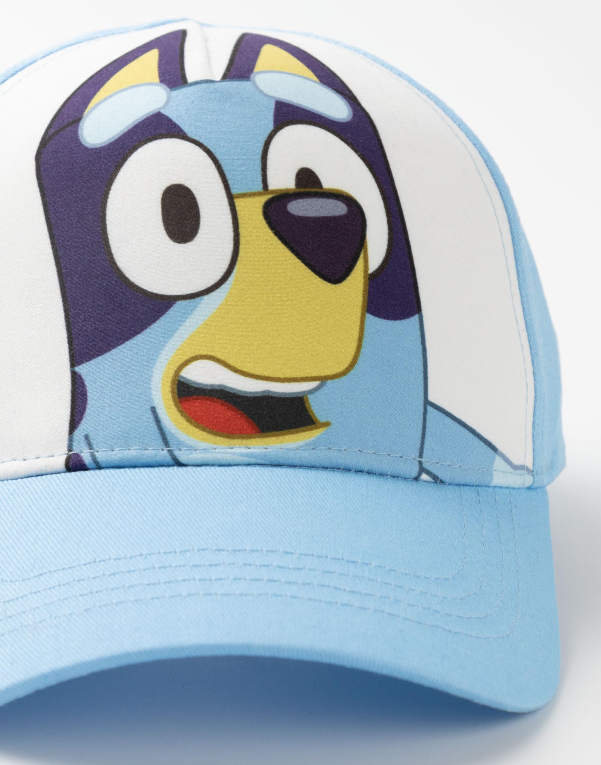 Bluey Set de Gorro y Gorra para Niños | Estampado Completo de los Personajes Bandit y Chili en Azul para Niños y Niñas | Gorra Unisex Infantil con Correa Ajustable