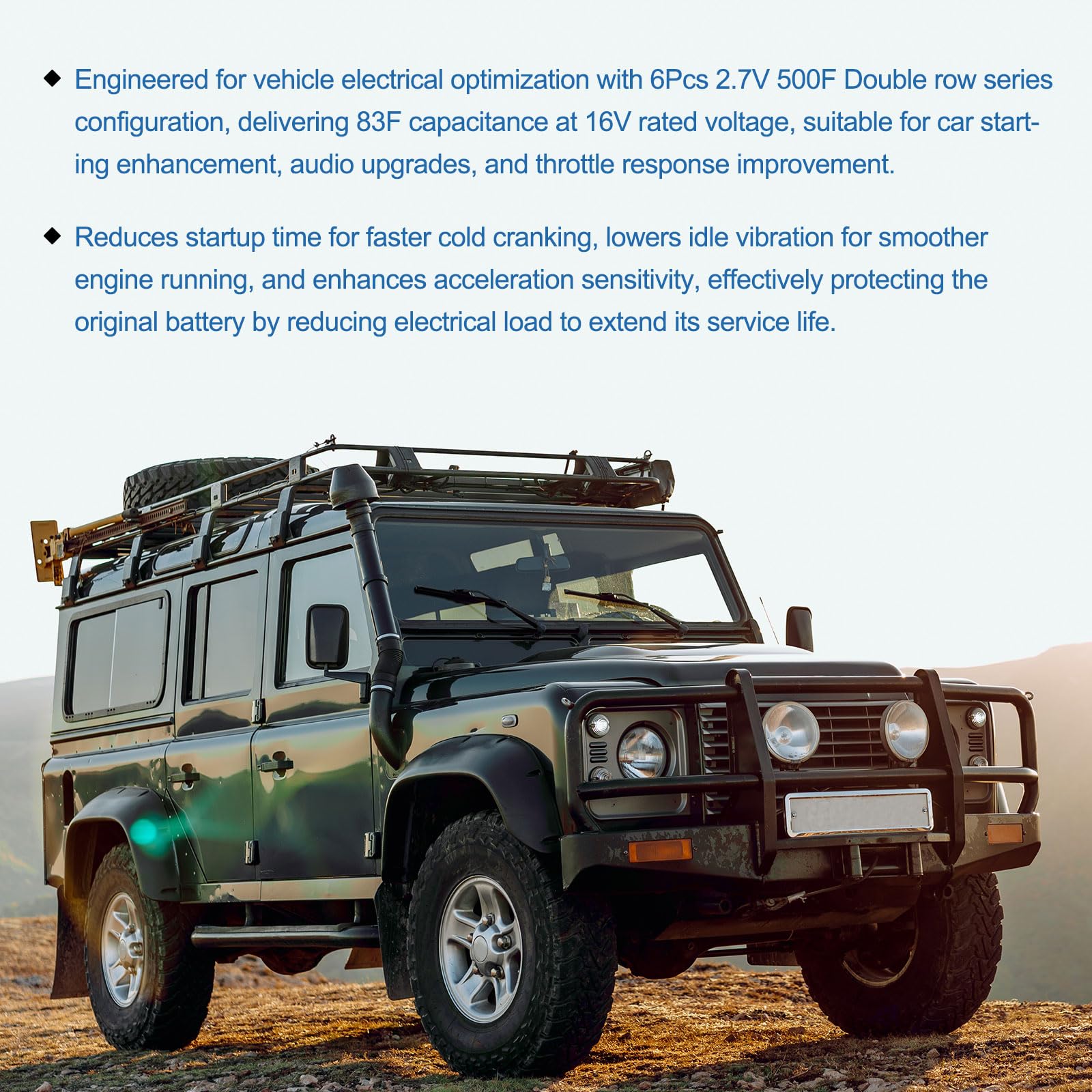 QUARKZMAN Super Kondensator Modul 16V 83F 6 Stück 2.7V 500F In Serie farad-Automobil Kondensator Niedriger Innenwiderstand Schnellladung Lange Lebensdauer
